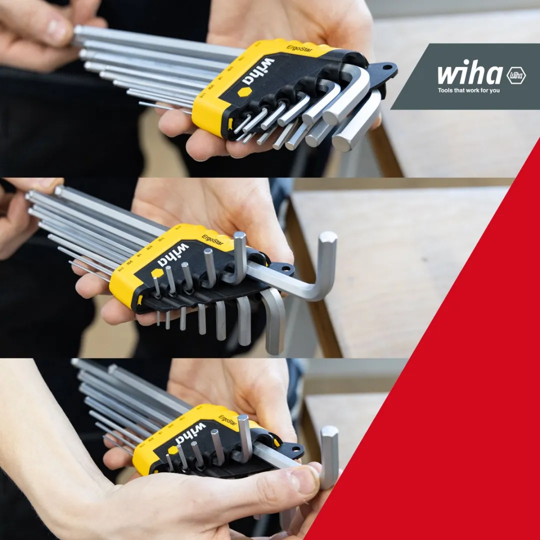 Wiha L-Key Set 13-delig - ErgoStar Holder - Zilver