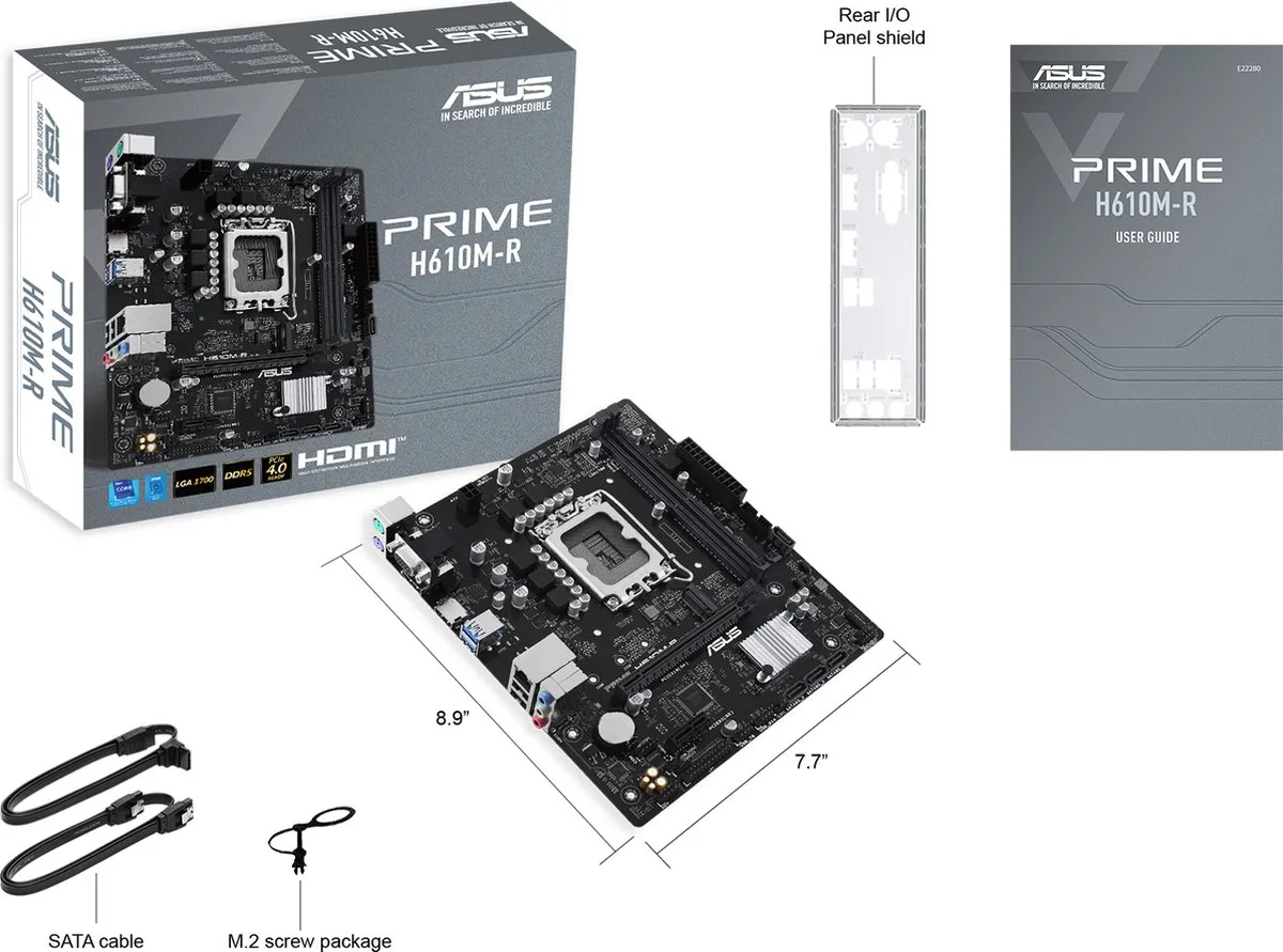 ASUS PRIME H610M-R-SI H610 microATX - LGA1700