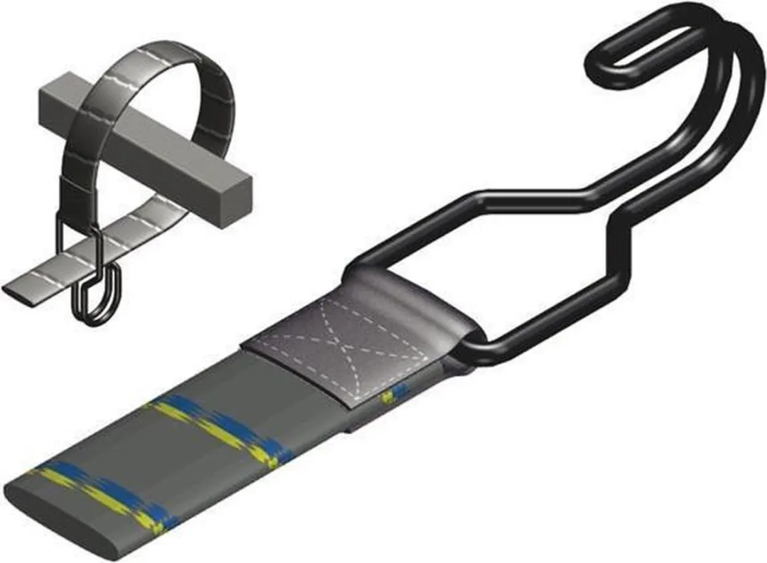 Perel Elastische Spanriem 1200x25mm - Zwart/Grijs - afbeelding 4 van 4