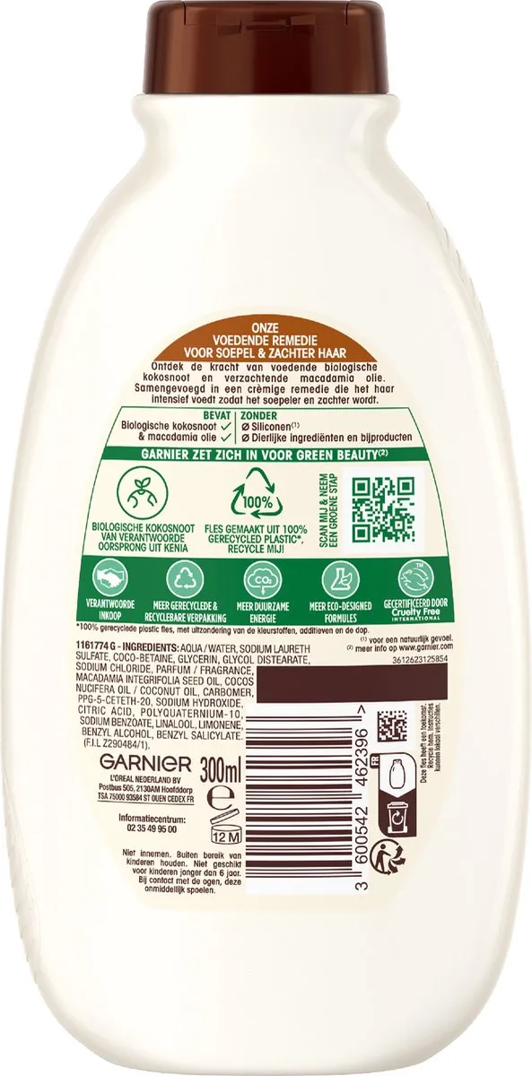 Garnier Loving Blends Kokosmelk & Macadamia Shampoo - 6x300ml