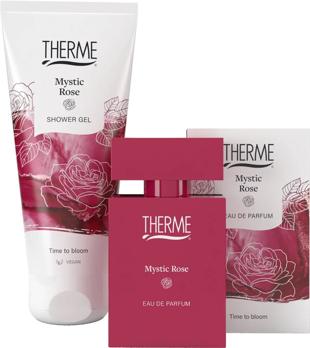 Therme Mystic Rose Parfum & Douchegel Set - 30ml + 200ml