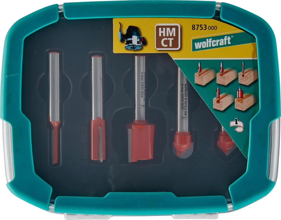 Wolfcraft Groeffrees Set HM 5-delig 8753000