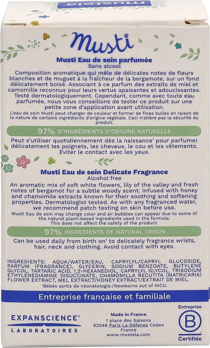 Mustela Musti Geurwater 50 ml - afbeelding 6 van 6