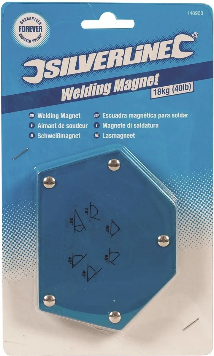 Silverline Lasmagneet 18kg - 30°-90° Hoekinstelling - Geëmailleerd