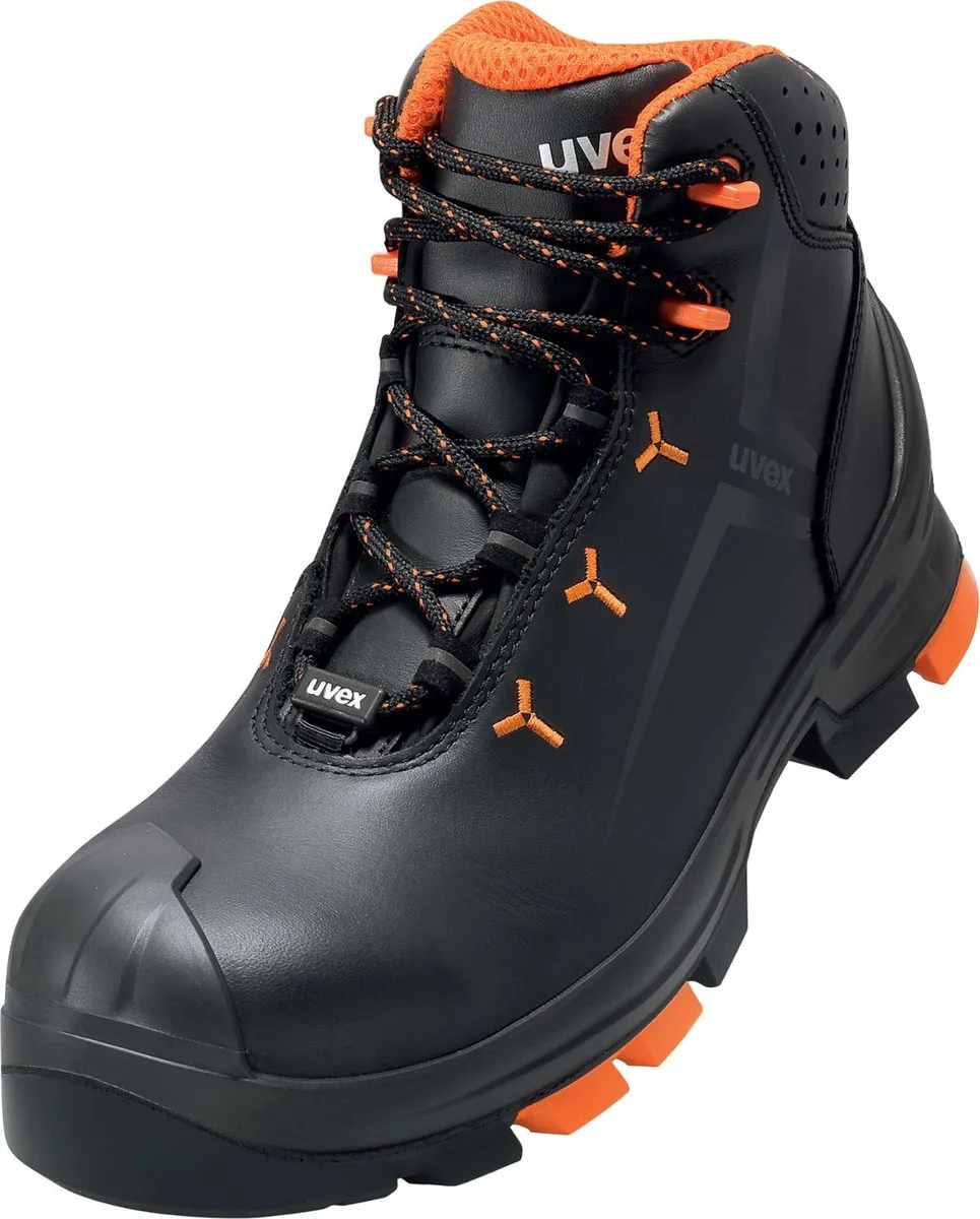 Uvex 2 Hoog 6503.2 S3 Veiligheidsschoenen 38 - Zwart/Oranje