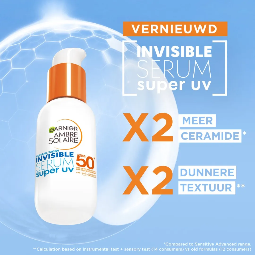 Garnier Ambre Solaire Dagelijkse Invisible Serum SPF50+ 30ml
