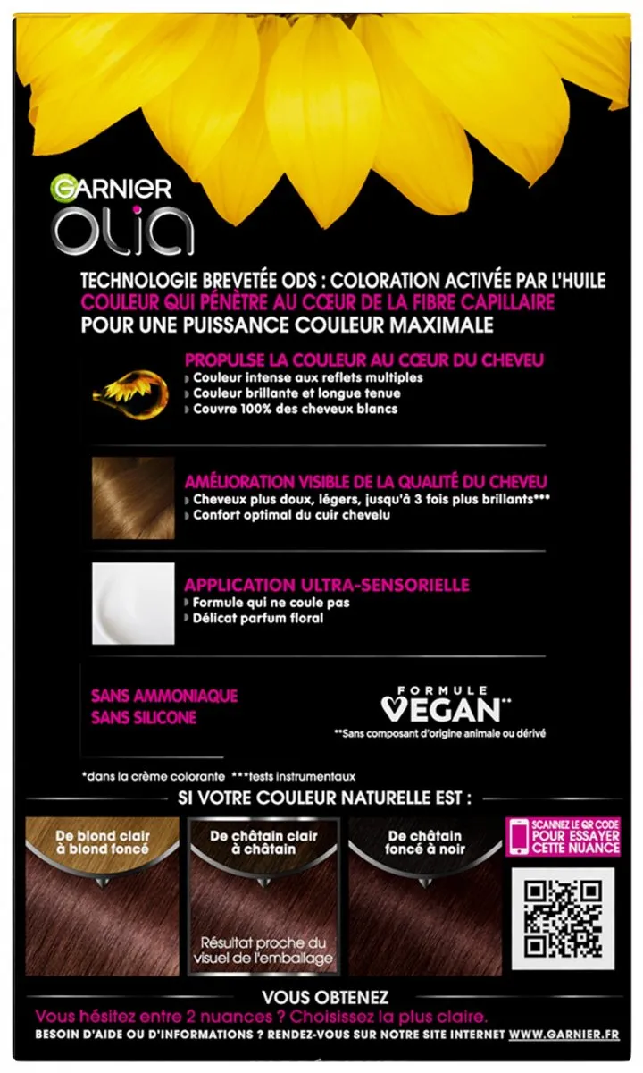 Garnier Olia Ammoniavrije Haarkleuring 4.0 Zuivere Kastanje - 120g