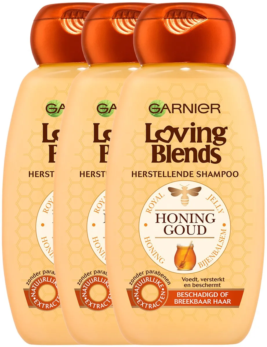 Garnier Loving Blends Honing Goud Shampoo 3x250ml