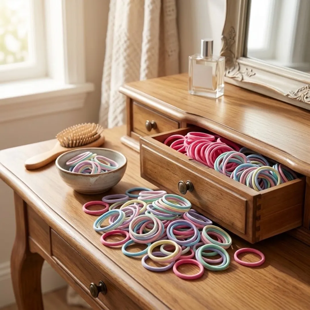 NuveX Haar Elastiekjes Set 200 Stuks - Pastel & Felle Kleuren