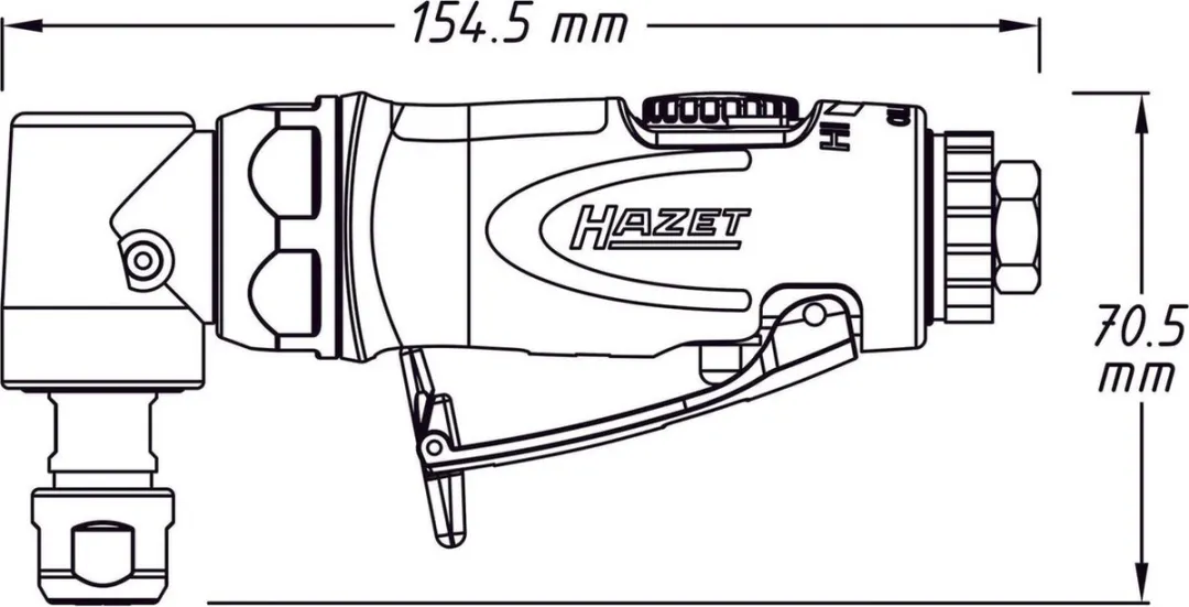 Hazet Persluchtslijper Haaks 9032N-5 - 224W - 20.000 RPM