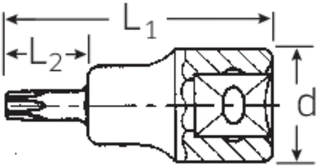 Stahlwille Binnen-Torx T55 1/2" (12.5mm) Dopsleutel-bitinzet