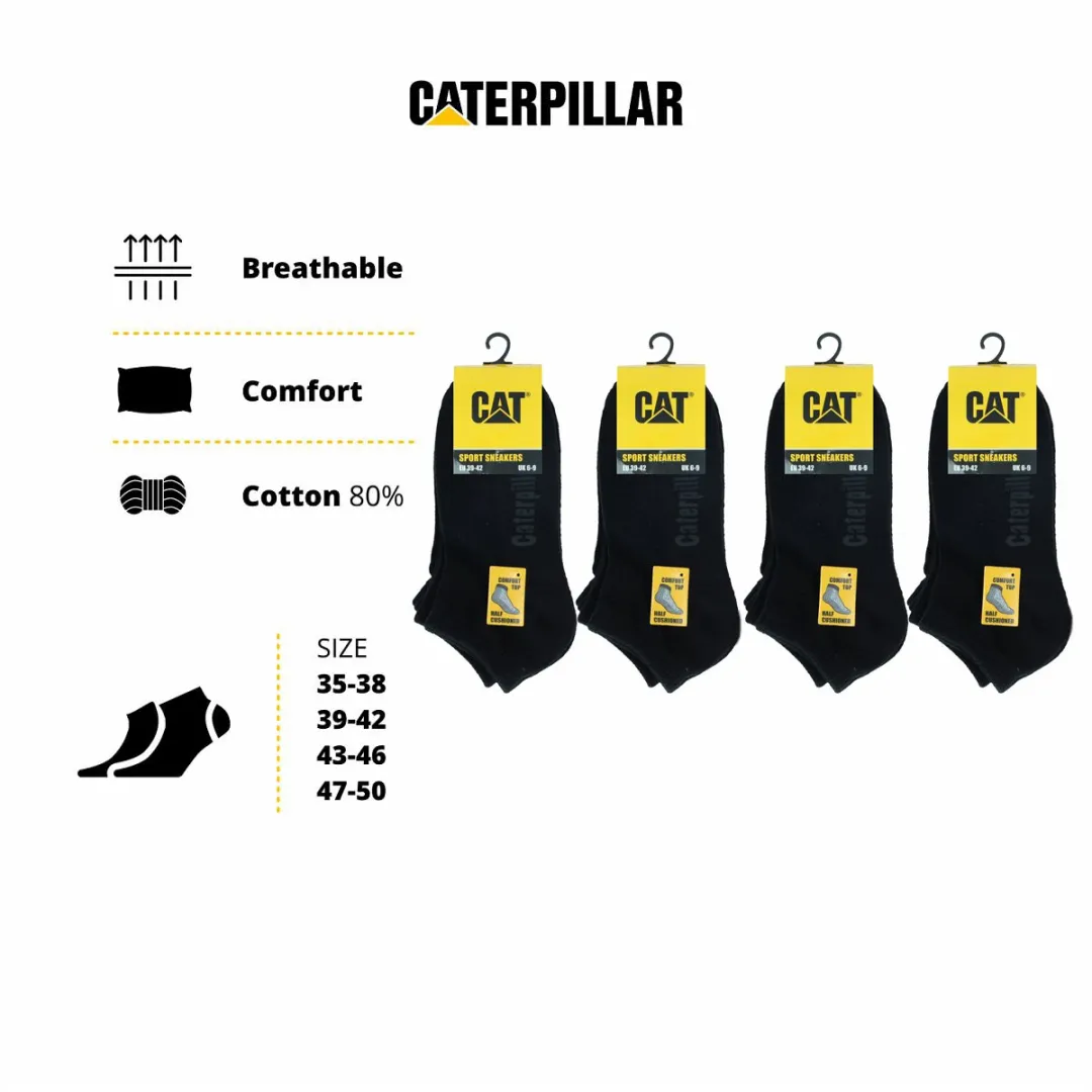 Caterpillar Sport Sneaker Werksokken 12 Paar - Zwart