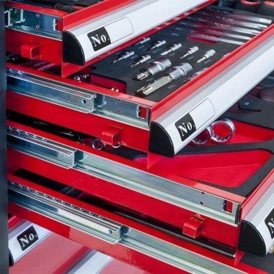 Beta Airpress Gereedschapswagen 217-delig - 7 Lades - Rood/Zwart