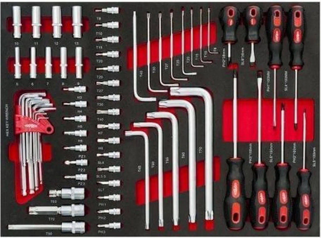 Beta Airpress Gereedschapswagen 217-delig - 7 Lades - Rood/Zwart