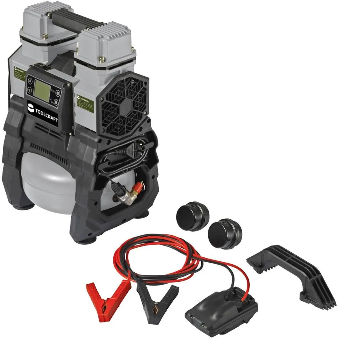 TOOLCRAFT TO-7858587 Persluchtcompressor 18 VDC/230 VAC 9 bar