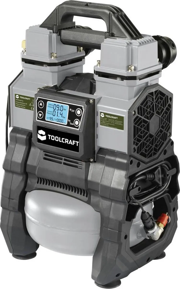TOOLCRAFT TO-7858587 Persluchtcompressor 18 VDC/230 VAC 9 bar
