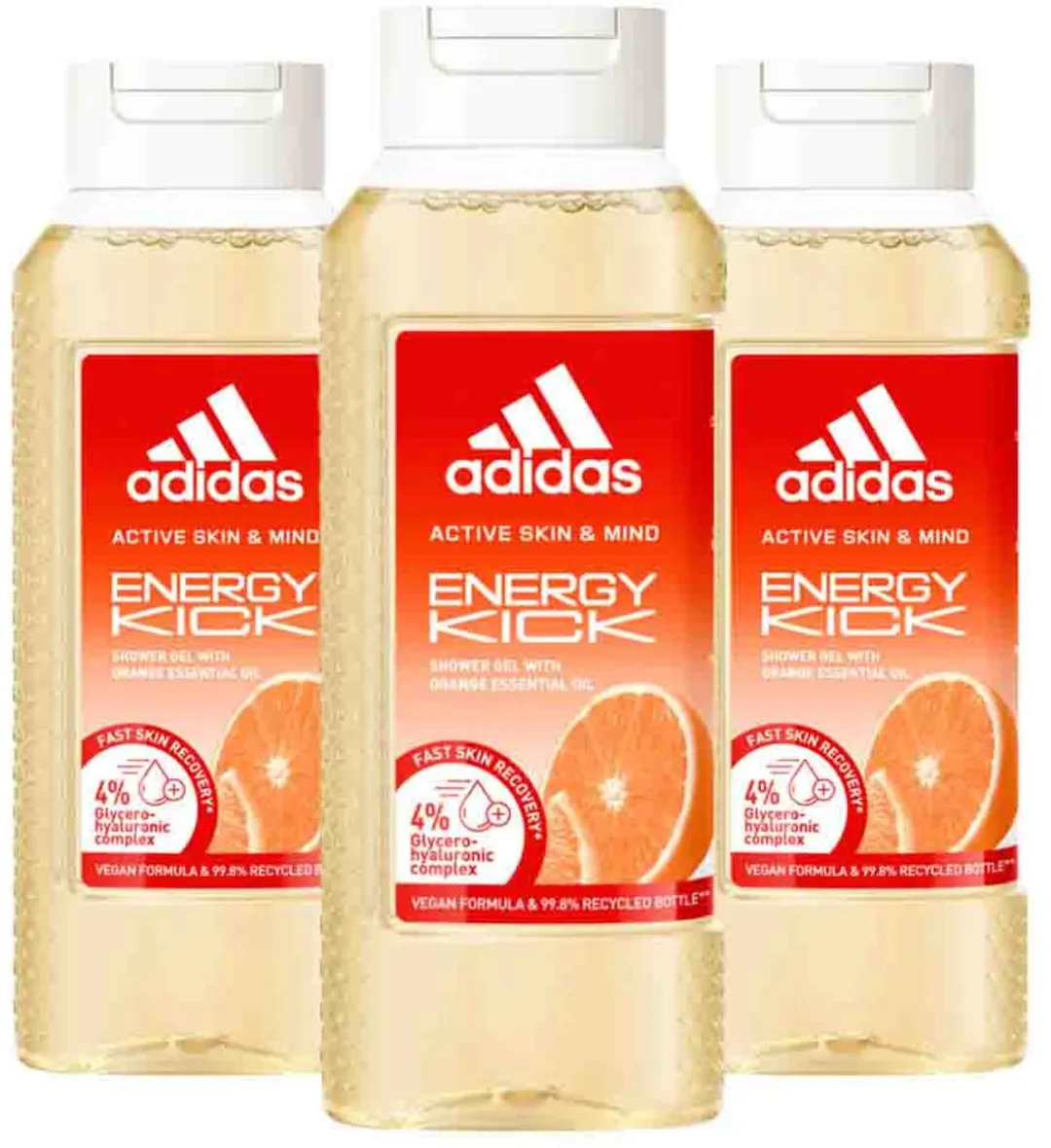 adidas Active Skin & Mind Energy Kick Douchegel - 3x250ml
