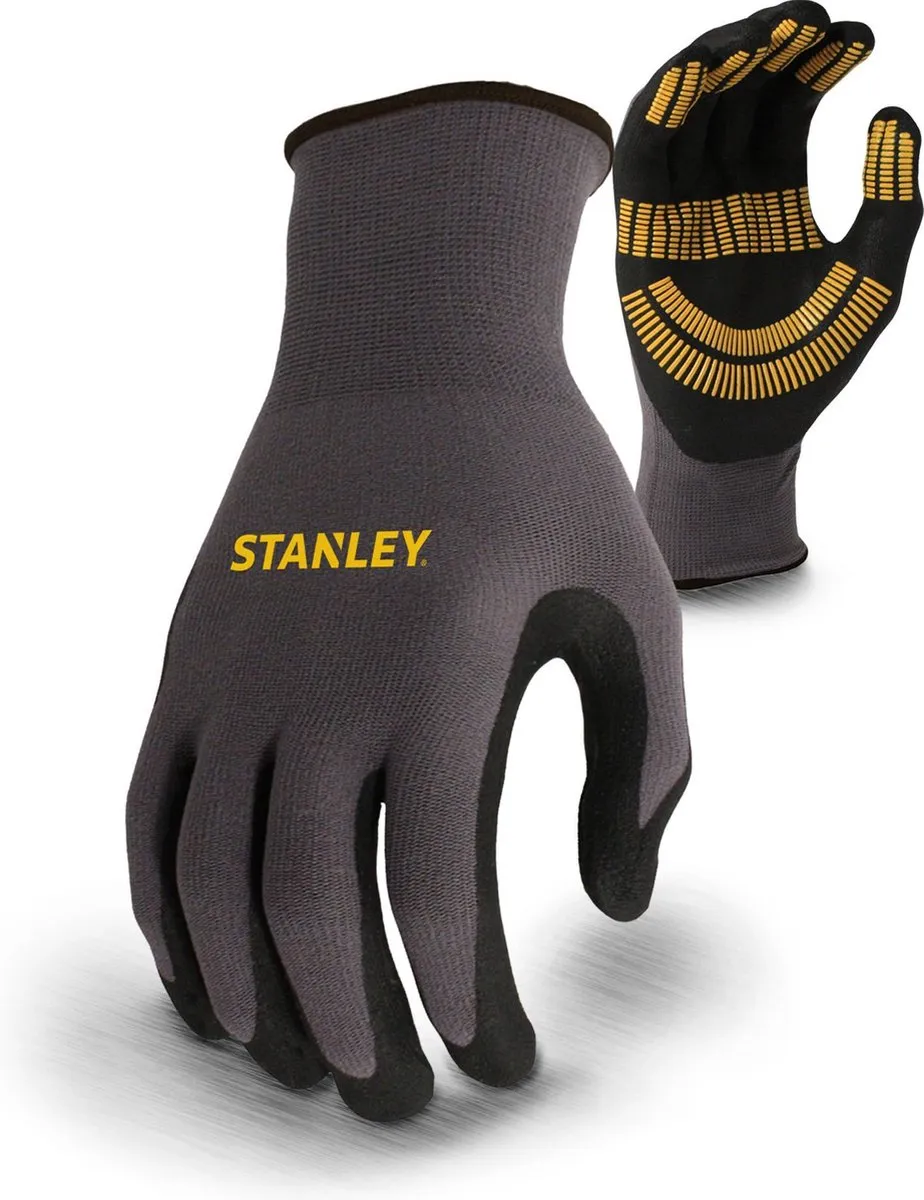 Stanley Razor Gripper Werkhandschoenen 10 - Zwart/Geel