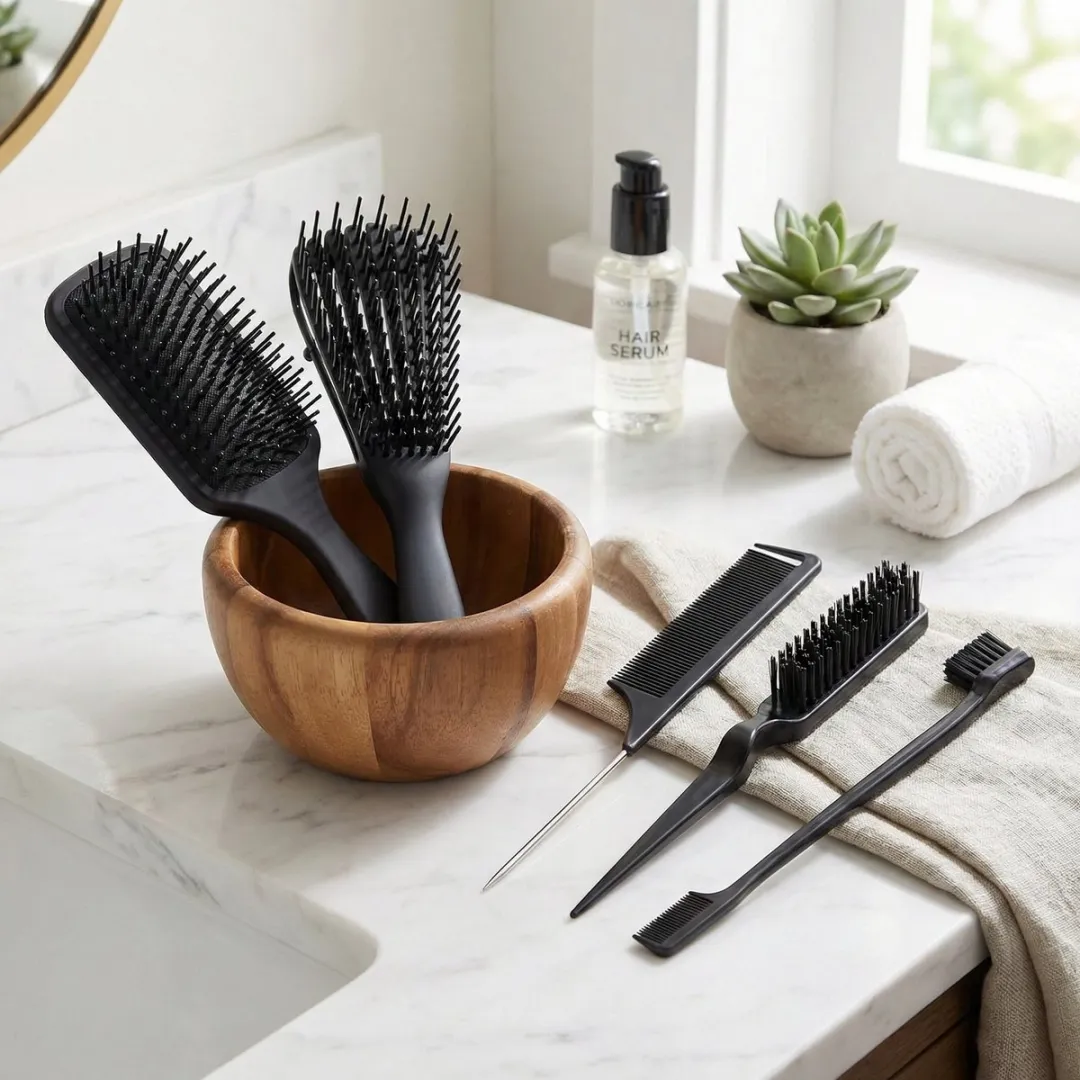NuveX Haarstyling Set 5-delig - Zwart