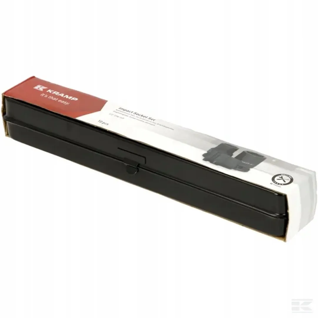 Kramp Krachtdoppenset 10-delig 10-24mm - Chroom-Molybdeen Staal - Zwart