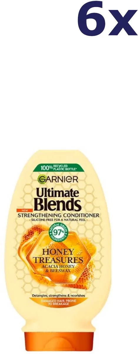 Garnier Ultimate Blends Honey Treasures Conditioner 400ml - 6 Stuks