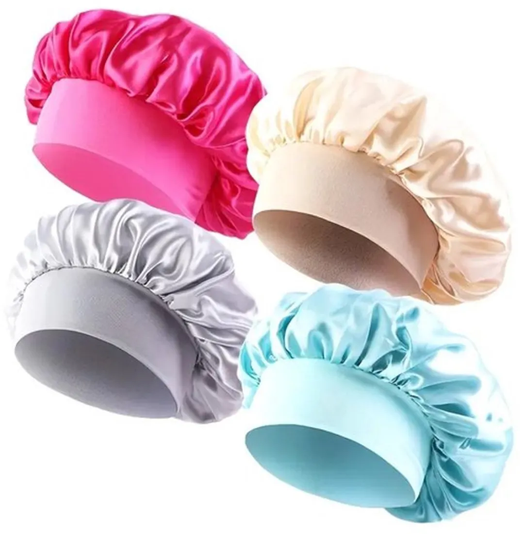 NuveX Satin Haar Bonnets Set 4 Stuks