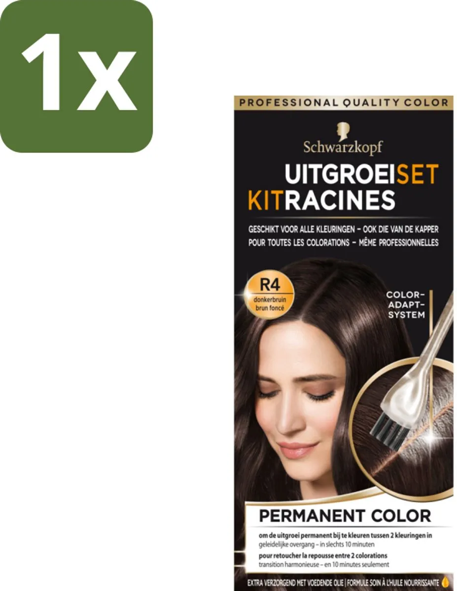 Schwarzkopf Uitgroeiset Donkerbruin Haarverf 245g