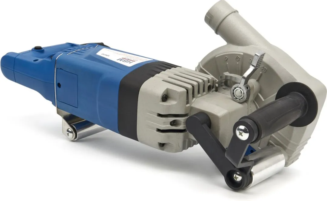 HBM Professionele Muurfrees 2400W - 5x Diamantschijven Ø156mm - Blauw