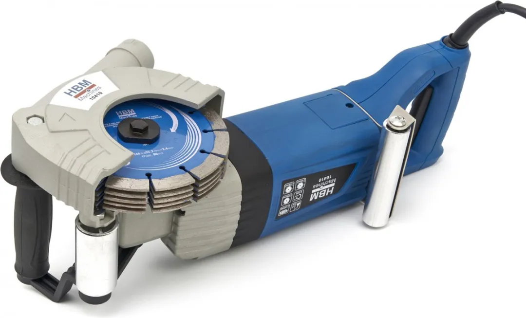 HBM Professionele Muurfrees 2400W - 5x Diamantschijven Ø156mm - Blauw - afbeelding 6 van 6