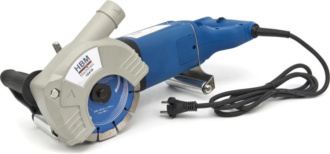 HBM Professionele Muurfrees 2400W - 5x Diamantschijven Ø156mm - Blauw