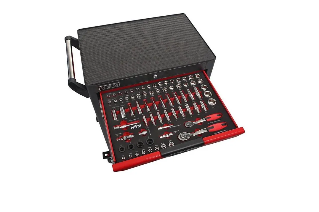 HBM Professionele 283 Deluxe Gereedschapswagen - 7 Lades - Rood
