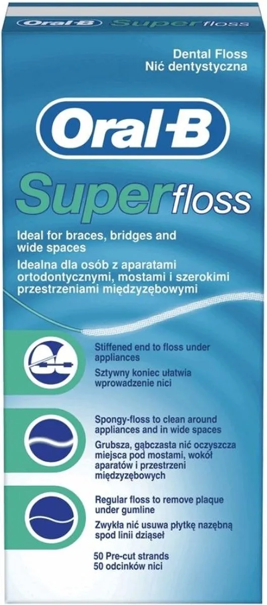 Oral-B Flosdraad Super Floss - 18 Stuks - afbeelding 6 van 6