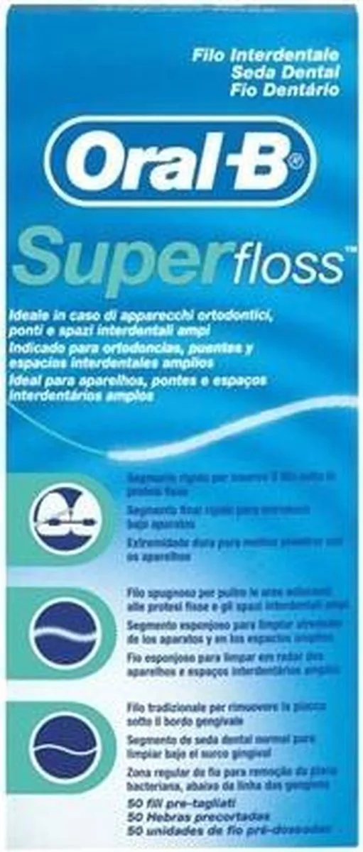 Oral-B Flosdraad Super Floss - 18 Stuks