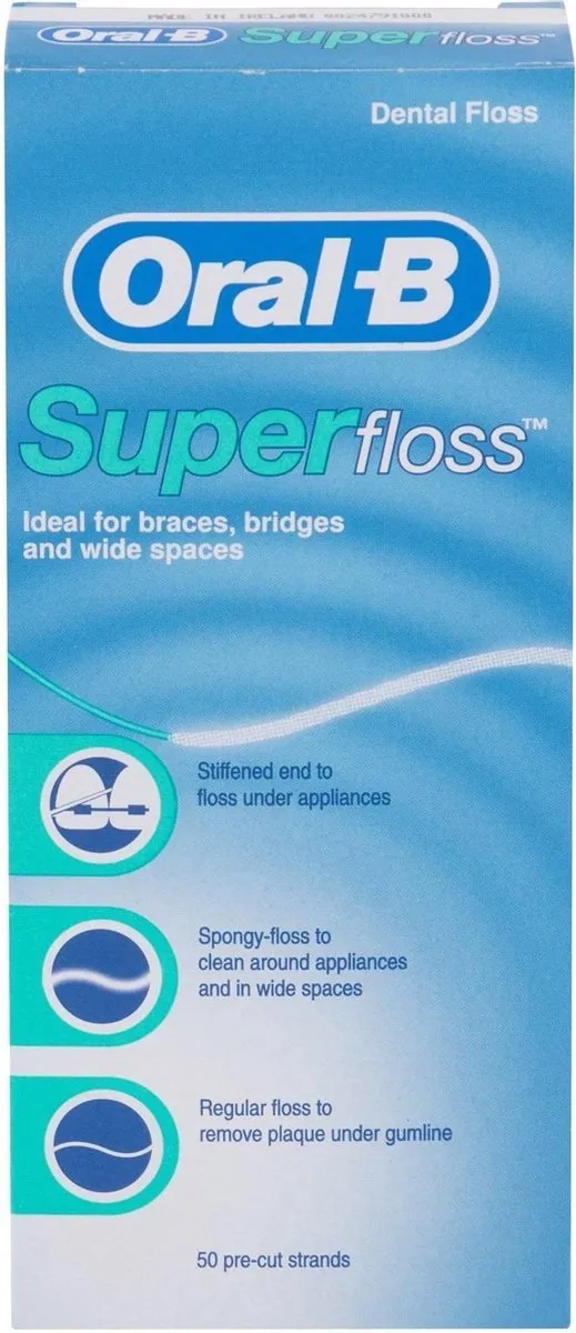 Oral-B Flosdraad Super Floss - 18 Stuks