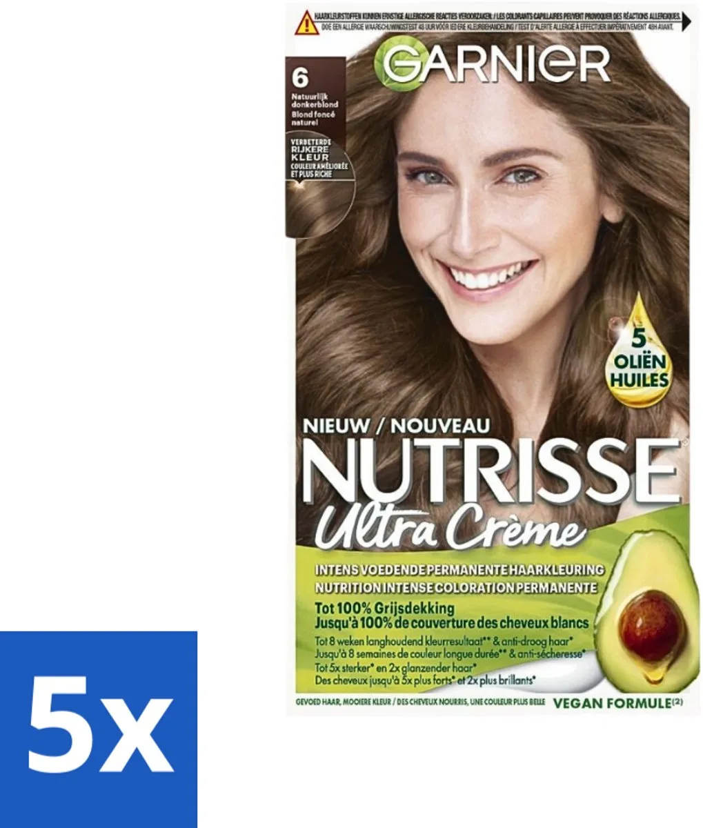 Garnier Nutrisse Ultra Crème 6 Natuurlijk Donkerblond Haarkleuring