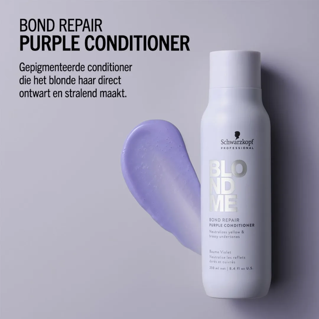 Schwarzkopf BlondMe Bond Repair Conditioner 250ml - Paars