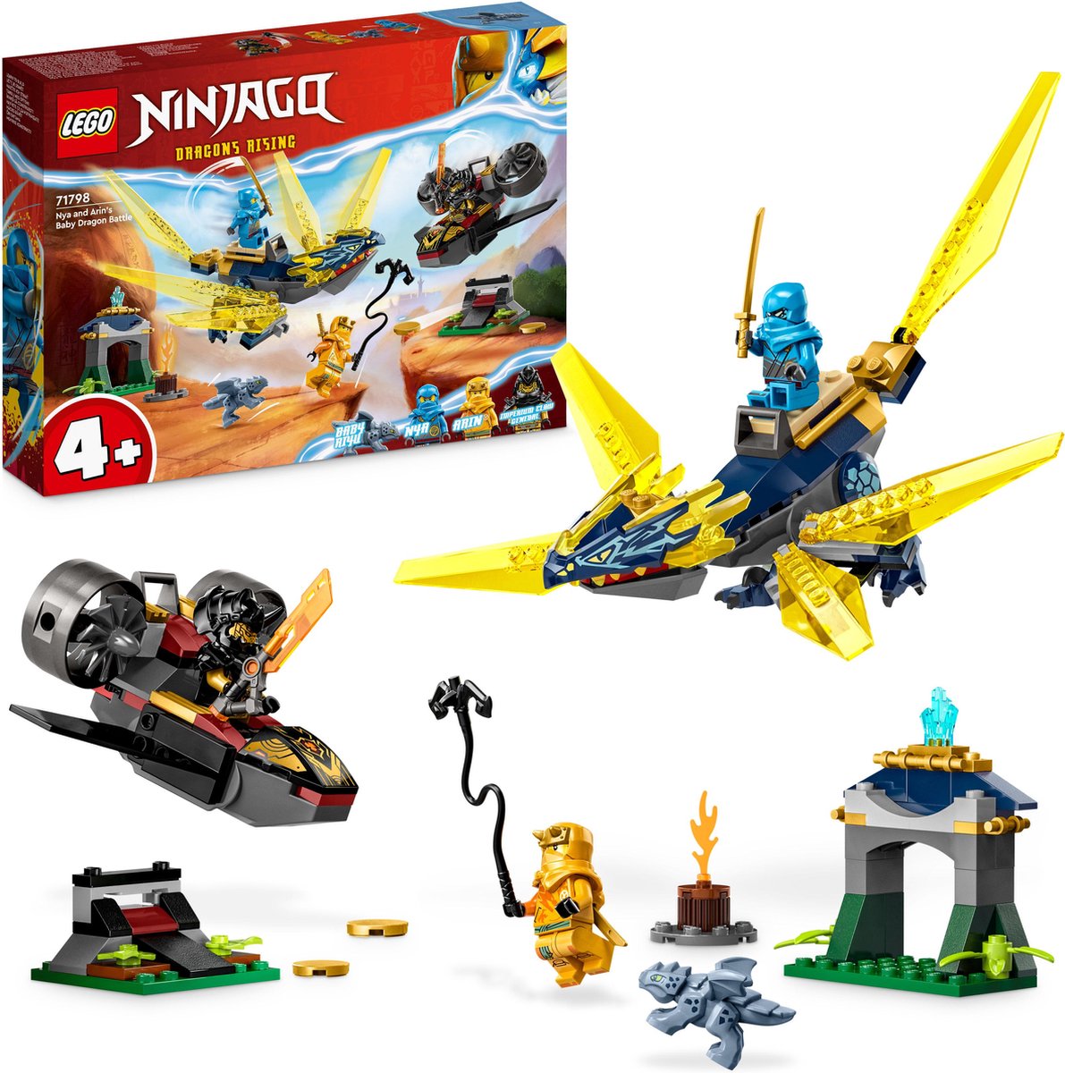 LEGO NINJAGO Nya en Arins babydrakenduel Draken Speelgoed - 71798