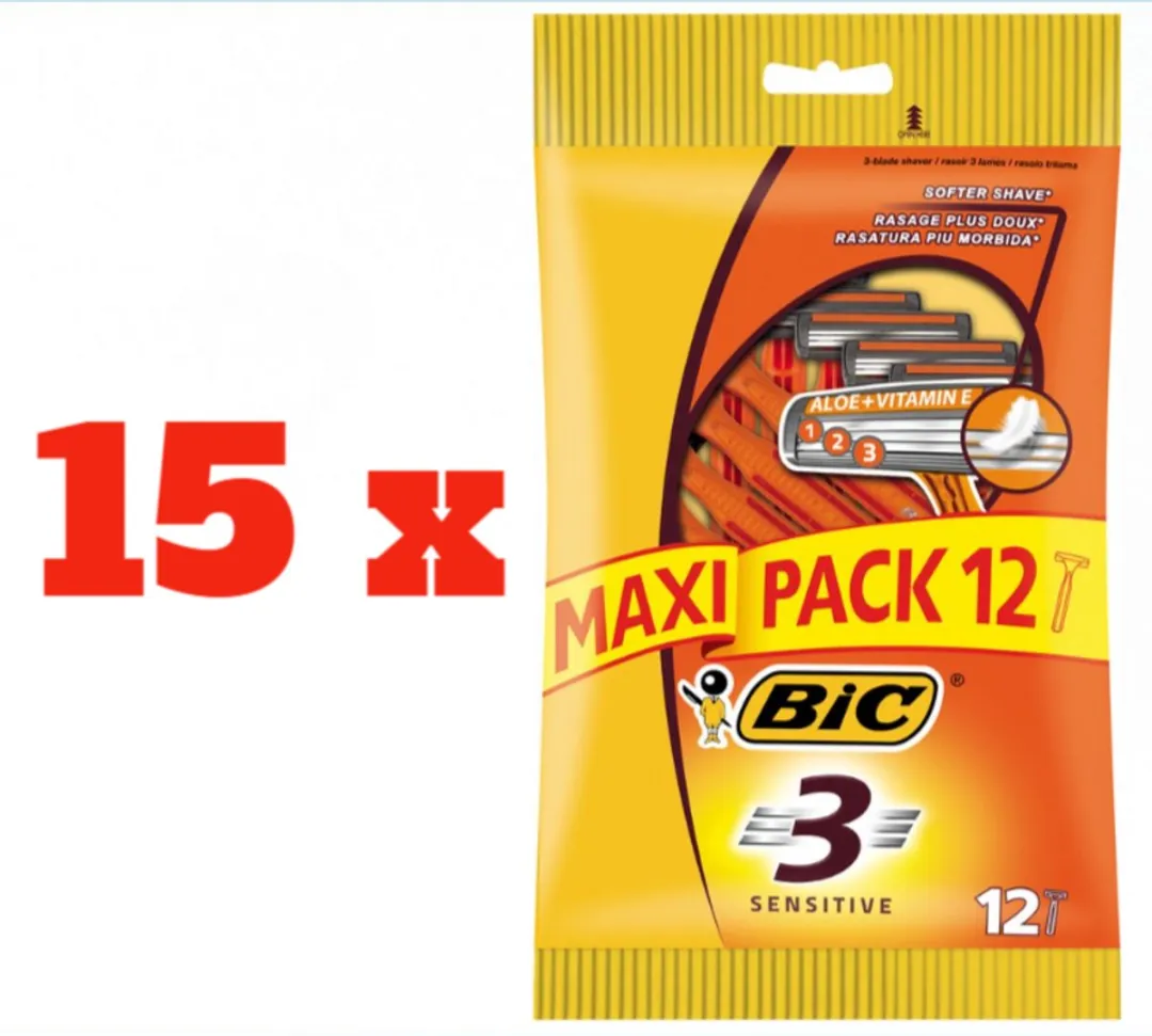 Bic 3 Sensitive Wegwerpscheermesjes - 20x8 Stuks