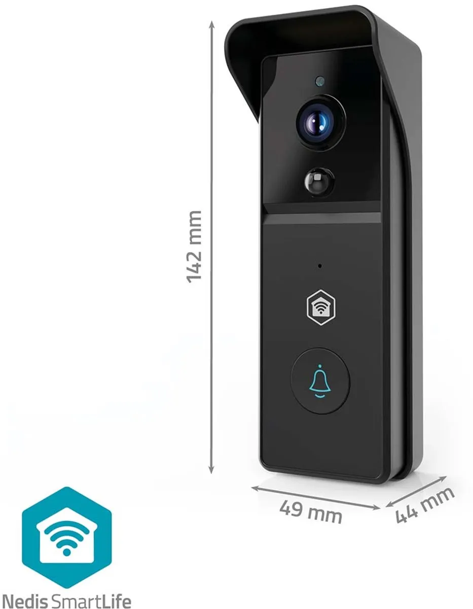 Nedis SmartLife Video Deurbel 3MP WIFICDP21BK - Zwart - afbeelding 6 van 6