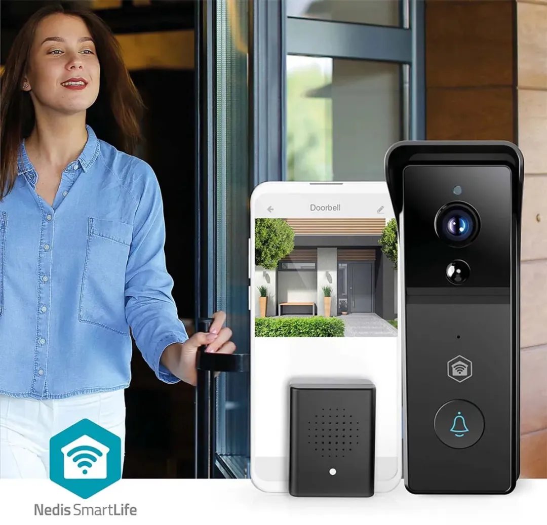 Nedis SmartLife Video Deurbel 3MP WIFICDP21BK - Zwart