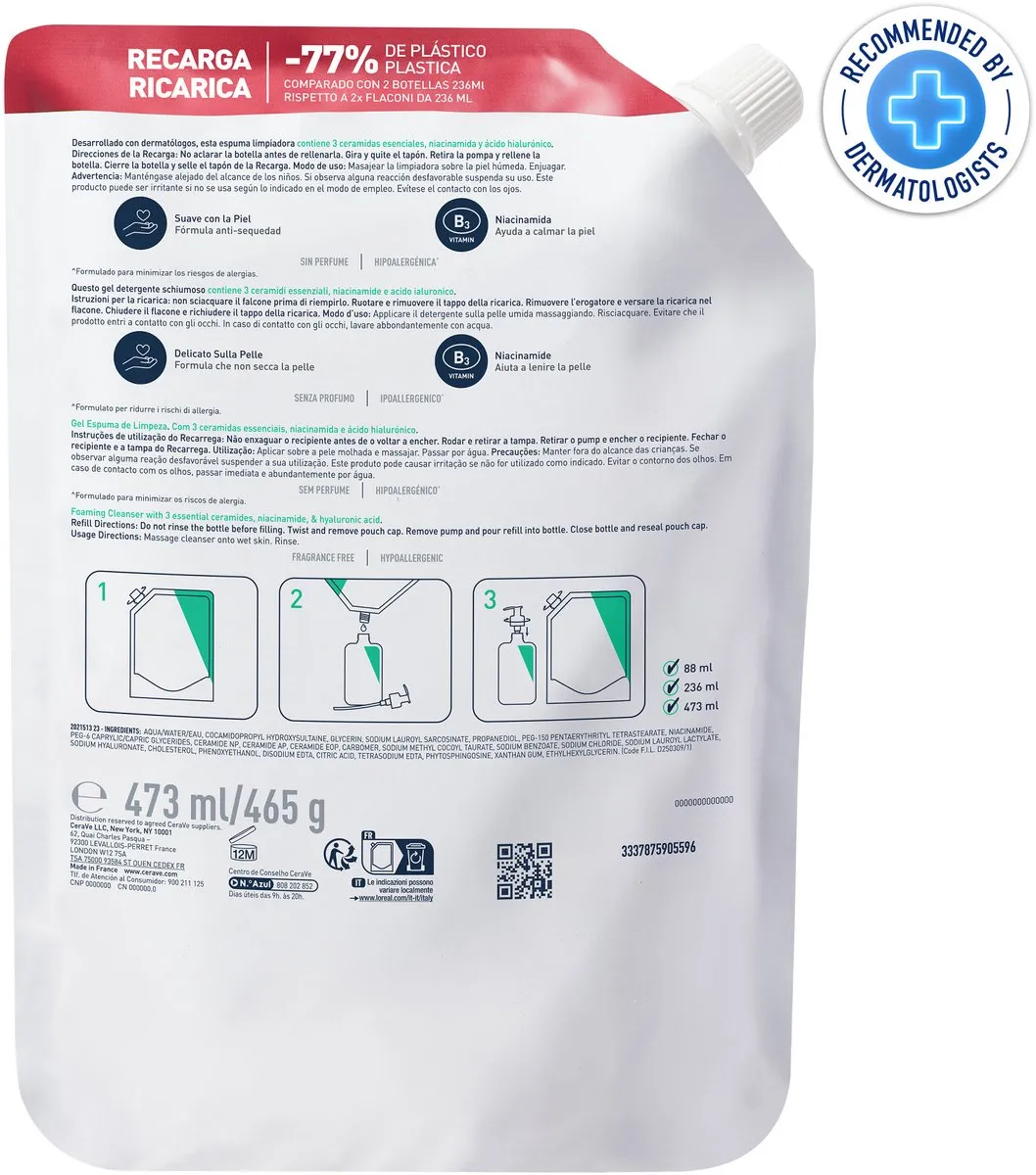 CeraVe Schuimende Reinigingsgel Navulling 473ml