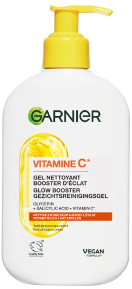 Garnier SkinActive Vitamine C Glow Booster Gezichtsreiningsgel - 250 ml