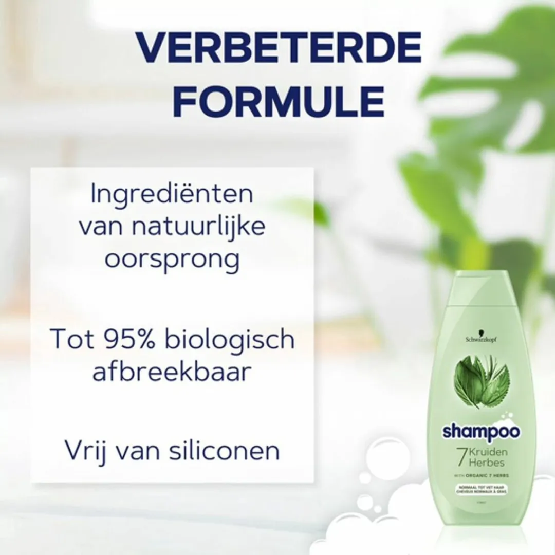 Schwarzkopf 7 Kruiden Shampoo 1200ml - 3 Stuks