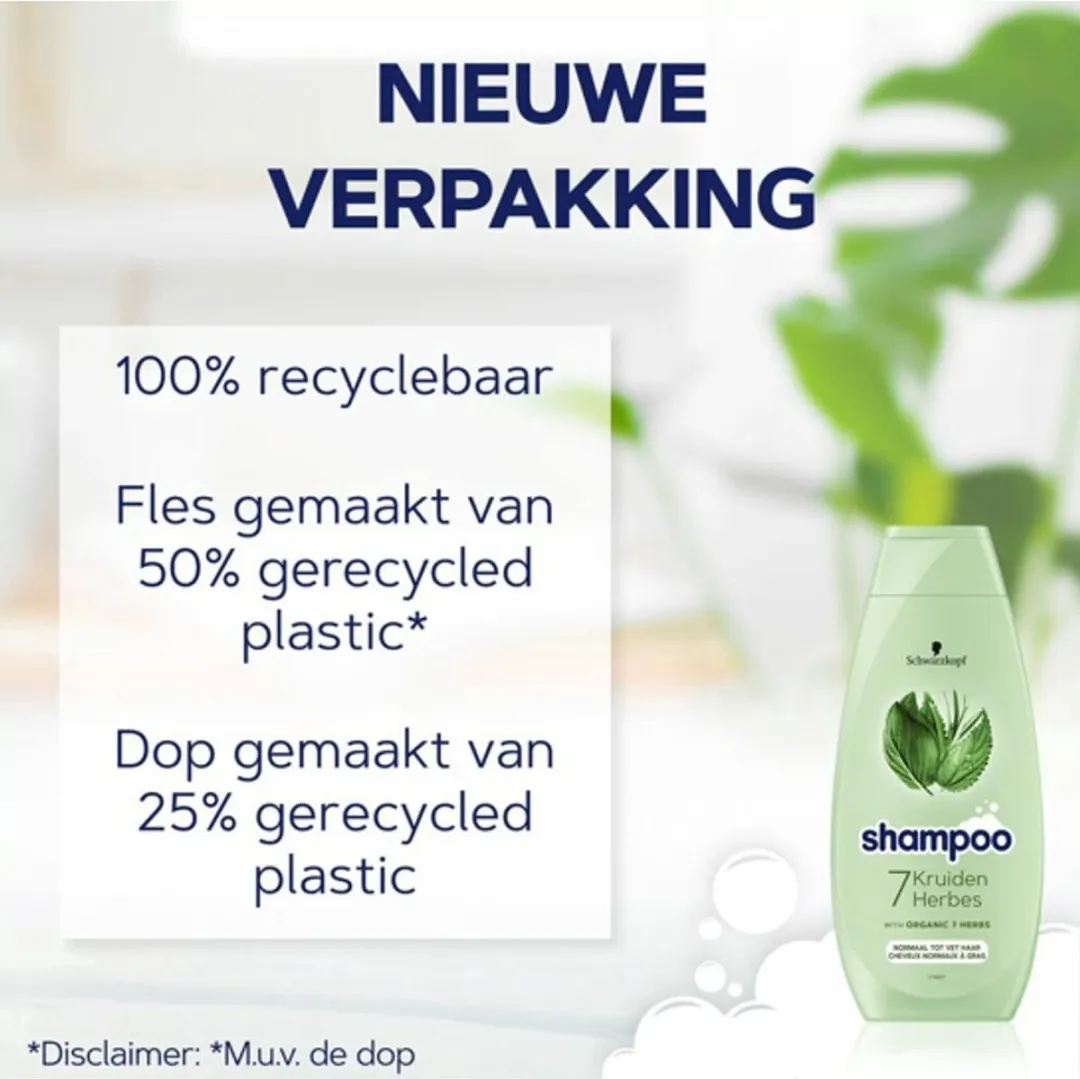Schwarzkopf 7 Kruiden Shampoo 1200ml - 3 Stuks