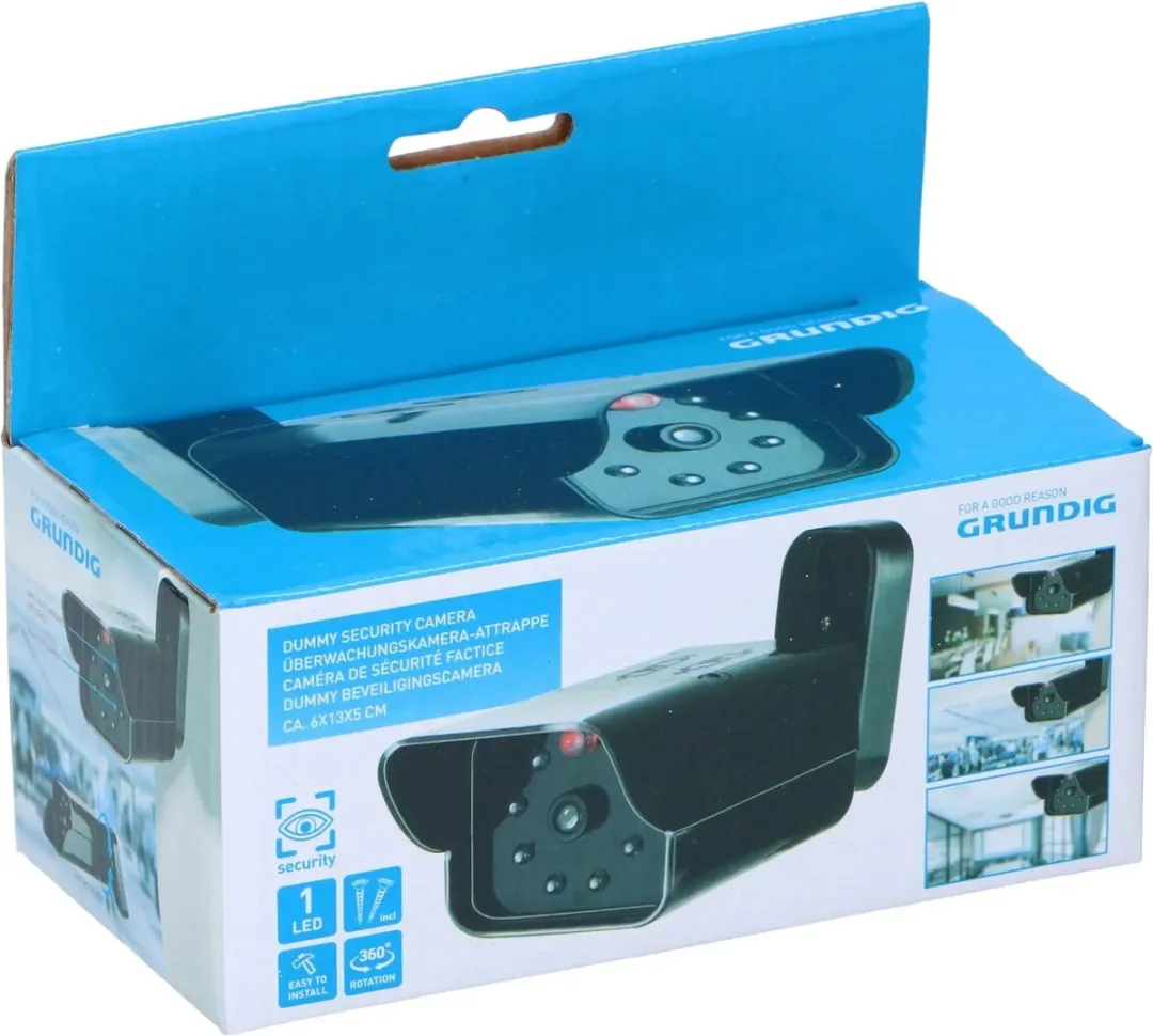 Grundig Dummy Beveiligingscamera - 360° Draaibaar - Zwart