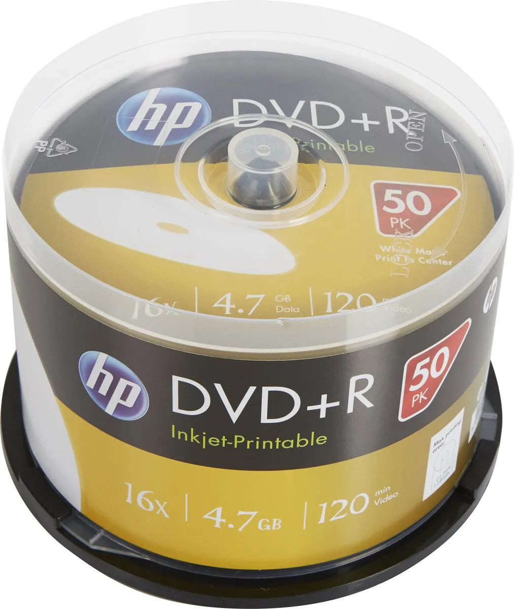 HP DRE00026WIP DVD+R 4.7GB - 50 Stuks