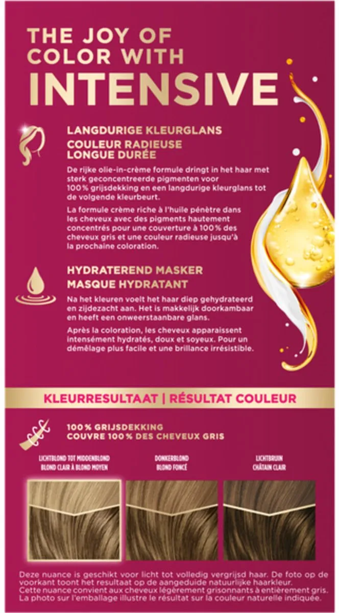 Schwarzkopf Palette Intensive Oil-Care 500 Donkerblond Haarverf - 3 Stuks