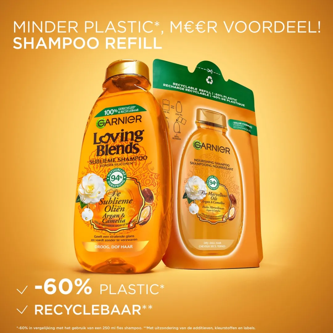 Garnier Loving Blends Argan & Cameliaolie Shampoo Refill 6x250ml