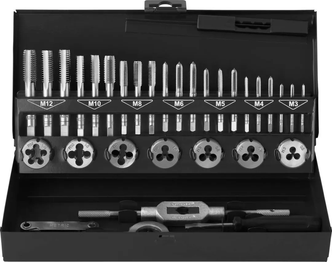 TOOLCRAFT TO-7015521 Schroefdraadsnijderset 32-delig