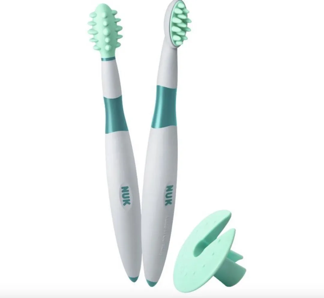 NUK Educatieve Tandhygiëne Kit 6m+ - Wit/Turquoise